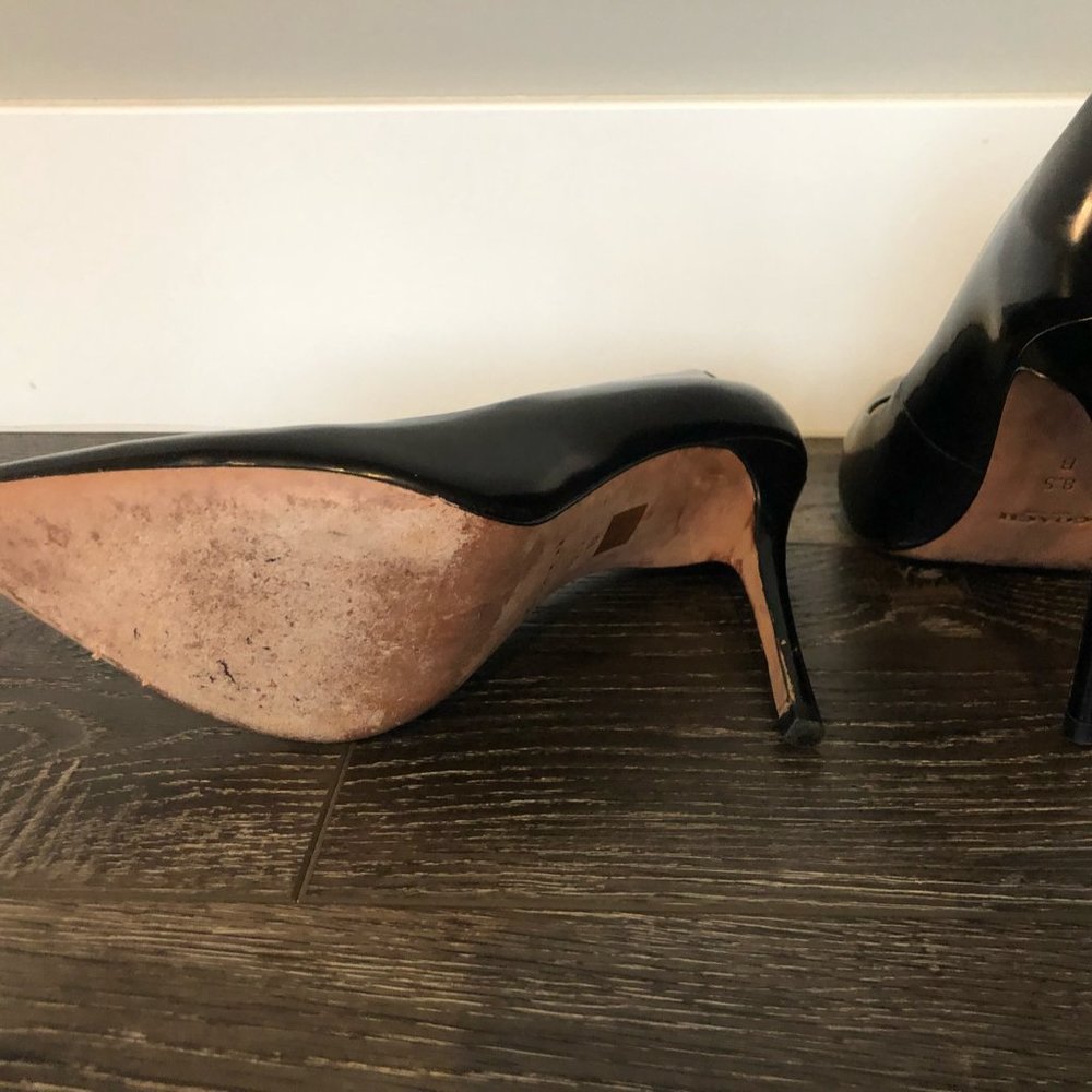 Coach Classic Black Leather Pointed Toe Heels Pumps Size US 8.5 - Picture 7 of 10